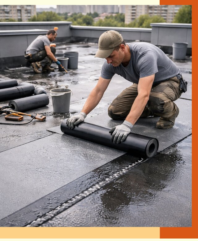 Гидроизоляция плоской кровли в Нефтекамске от 4621 руб./м2 — профессионально | ТепломастерНтк